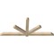 Ekena Millwork Kennewick Rough Sawn Timber Gable Bracket, Douglas Fir, 84"W x 35"H x 4"D x 4"F, 10/12 Pitch GBW084X35X0404KEN00RDF - alternate 5